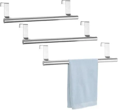 Produktbild von Edelstahl-Handtuchhalter 23cm silber antirutsch