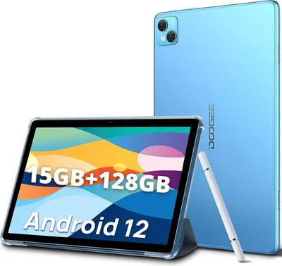 Produktbild von DOOGEE T10 Tablet Android 12, 10.1 Zoll Gaming Tablet PC mit Touchstift, 15GB+128GB (1TB Erweitern) 8300mAh, Octa-Core 1920 * 1200 FHD+ Dual SIM 4G LTE &5G WiFi, GPS, Blau