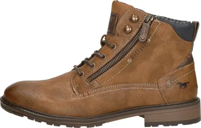 Image de Mustang Heren veterschoenen  Veterschoenen Hoog - Cognac - Maat 45