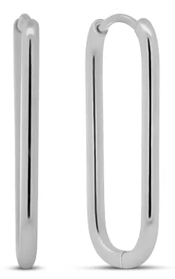 Produktbild von CO88 Collection - 8CE-70574 - Stalen Oorringen - Oorbellen - Ovaal - 13x28mm - Zilverkleurig