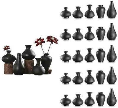 Produktbild von Vasen Set 10 Stück - Minimalistische Dekovasen für Blumen