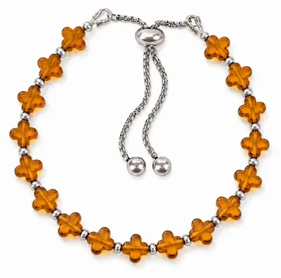 Produktbild von BEYSTON Bernsteinarmband mit Kreuzen, Cognacbernstein, KI-generiertes Bild