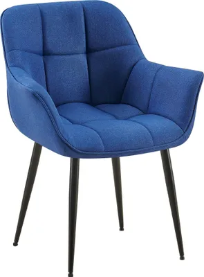 Produktbild von CLP Esszimmerstuhl Roseville Gesteppt blau Material Stoff