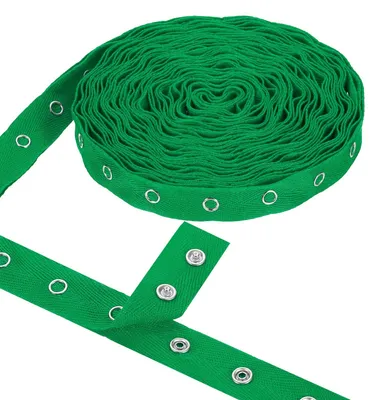 Productafbeelding van Metaalbedrukte knoopband - Om aan te naaien - 10 mm - Groen