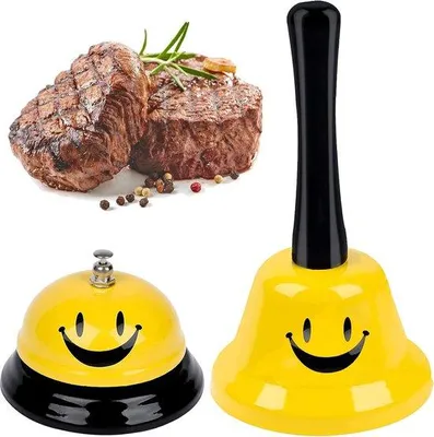 Produktbild von Famanu Tischglocke 2 Stück - Smiley Muster