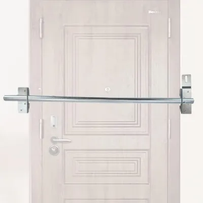 Produktbild von Türstopper, Sicherheitsstange, Türschließer, Sicherheitsstange, Sicherheitsausrüstung für die Haustür - 111,8 Zentimeter (44 Zoll) silber, am besten geeignet für 86 cm (36 Zoll) Türen und Fenster.