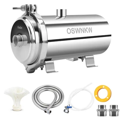 Immagine prodotto di Filtro per acqua Ganzhaus - CL3000L: prefiltro a ultrafiltrazione centrale, membrana in PVDF da 0,01 µm, corpo in acciaio inossidabile SUS304, diametro nominale DN25, portata di 8 litri al minuto, manutenzione zero e funzionamento senza elettricità per un periodo fino a 5 anni