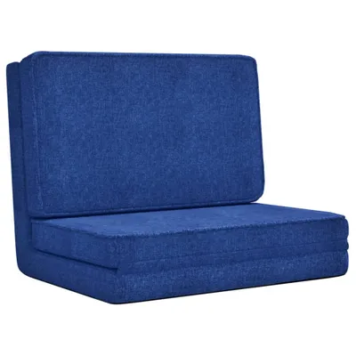 Produktbild von Bodenstuhl Faltbar Blau Stoff