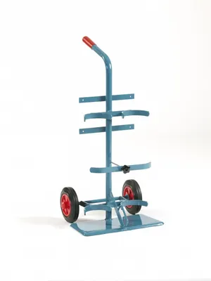 Produktbild von NIES Modellserie F7 Flaschenwagen für 2 x 10 l Klemmbügel, Vollgummireifen oder Luftreifen:Vollgummireifen 200 mm