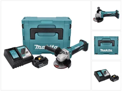 Immagine prodotto di Makita DGA 452 RG1J Smerigliatrice angolare a batteria 18 V 115 mm + 1x batteria ricaricabile 6,0 Ah + caricabatterie + Makpac