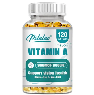 Produktbild von Vitamin A 3000mcg (120 Kapseln) Nahrungsergänzungsmittel, Augen, Sehkraft, Haut, Energie, Immunsystem, Augengesundheit, Hautgesundheit