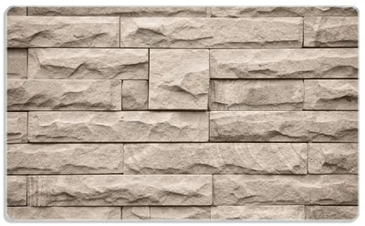 Produktbild von Wallario Frühstücksbrettchen aus Glas, je 14 x 23 cm, mit rutschfesten Füßen, Motiv Steinwand grau-braun
