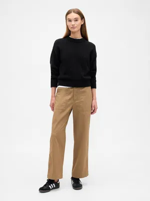 Obrázek produktu pro GAP Khaki kalhoty s vysokým pasem a širokými nohavicemi, velikost M