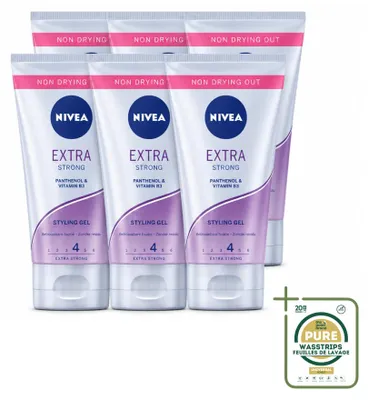 Image de 6 gels de coiffage NIVEA Extra Strong - 150 ml - Pack de 6