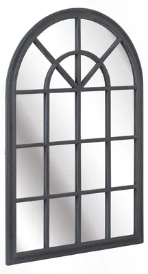 Produktbild von Antic by Casa Chic - Französischer Fensterspiegel Hochwertiger Wandspiegel Spiegel Dekospiegel - 120x80 cm - Echtholz - Antik Grau