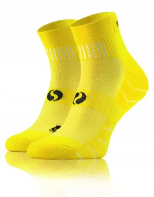 Produktbild von Sesto Senso Laufsocken Atmungsaktiv Kurz Gelb Größe 43-46