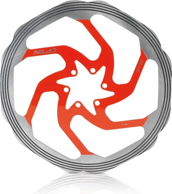 Produktbild von XLC BR-X58 Bremsscheibe, Ø 180/1,8 mm, 6-Loch, CNC Reibring, 162 g, silber/rot