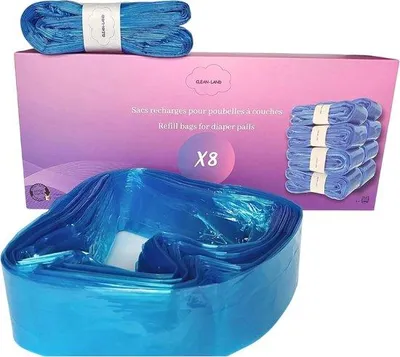 Produktbild von Famanu Nachfüllfolie für Windeleimer 8er-Pack - Nachhaltige Geruchskontrolle und Kostenersparnis