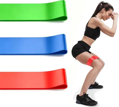 Produktbild von Widerstandsbänder Set, 3 Stück, 1,5 m, 3 Widerstandsstufen, für Krafttraining