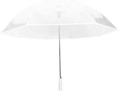 Immagine prodotto di Ombrello automatico trasparente da 124 cm, bianco, per 2 persone