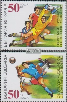Produktbild von Briefmarken Bulgarien 1990 Mi 3829A-3830A (kompl.Ausg.) postfrisch Fußball-WM Italien 90