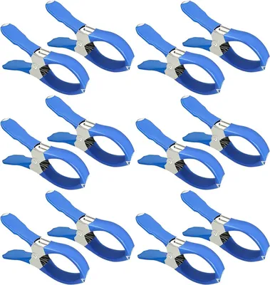 Produktbild von Packung mit 12 Metallklammern für Poolabdeckungen