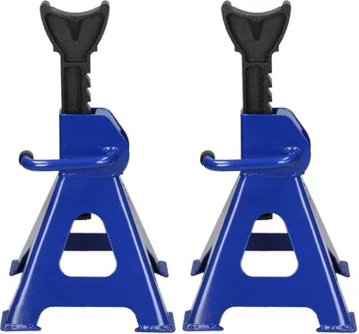 Immagine prodotto di Cavalletto per assale in acciaio Fortem - 2 pezzi - 3 tonnellate - regolabile in 9 posizioni - portata 290-430 mm - Accessori per officina e riparazioni