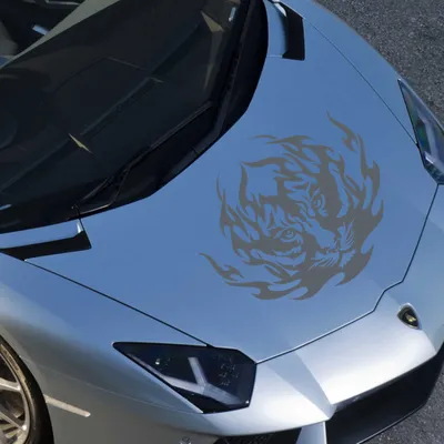 Produktbild von Aufkleber - Autoaufkleber "Tiger Tribal" 50cm x 43cm anthrazit - Tuning Carystyling Heckscheibe Auto