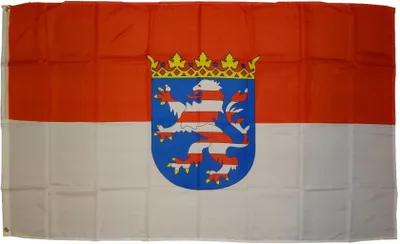 Obrázok produktu pre Vlajka Hesenska s erbom 90x150 cm Vlajka