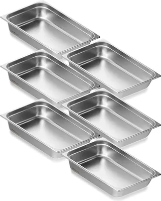 Obrázek produktu pro balení 6 hotelových pánví Gastronorm nádoby z nerezové oceli 530x326x107mm 13,9L