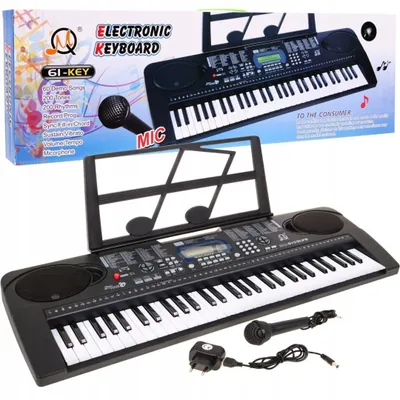 Produktbild von Tastatur für Kinder ab 5 Jahren, Mikrofon, Notenständer, USB, MP3-Tacometer – Modell Nr. 6159