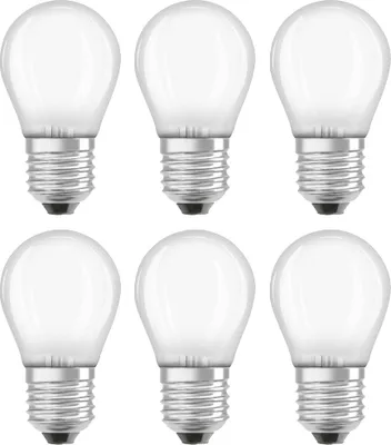 Produktbild von 6 x Osram LED Filament Leuchtmittel Star Classic Tropfen 4W = 40W E27 matt 470lm Neutralweiß 4000K