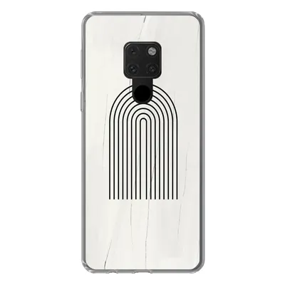 Produktbild von MuchoWow® Handyhülle Schutzhülle Hülle für Huawei P40 Lite Farbe - Regenbogen - Schwarz - Weiß Silikon Softcase Handy Hülle - Handy