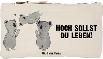 Produktbild von Mr. & Mrs. Panda Etui Koalas Feiern Größe S Klein - Weiß - Geschenk, Herz, Happy Birthday, Mäppchen, Federmappe, Baumwolltasche, Federtasche, Geburtstag, Pouch, Liebe