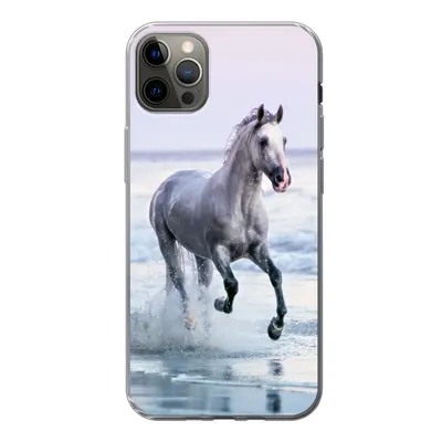 Produktbild von MuchoWow® Handyhülle Schutzhülle Hülle für iPhone 13 Pro Max Pferd - Pilz - Strand Silikon Softcase Handy Hülle - Mobiltelefon