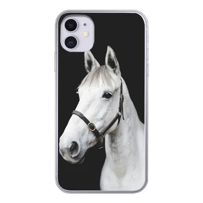 Produktbild von MuchoWow® Handyhülle Schutzhülle Hülle für iPhone 11 Pferd - Halfter - Weiß Silikon Softcase Handy Hülle - Handytasche