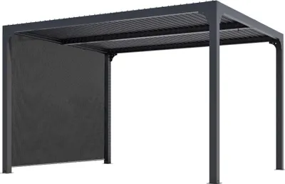 Image de Pergola bioclimatique 10.8m² gris anthracite - Habrita - PER3630RBI -