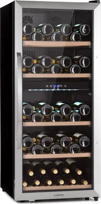 Obrázok produktu pre Klarstein vinotéka, slim, sklenené dvere, 2 zóny, LED, 5-18 °C, 79 fliaš