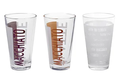 Obrázok produktu pre Flirt by R & B pohár na latte macchiato "Coffeeparty", 0,33 l, vhodný do umývačky riadu, s dekorom, - 6 kusov (130171)