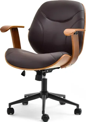 Image de Chaise pivotante DOLMA - noyer / marron / noir