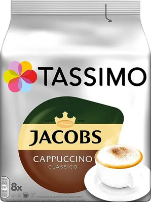 Zdjęcie produktu dla Tassimo Jacobs Cappuccino Classic, 8 Kaffeekapseln