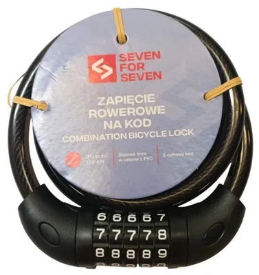 Produktbild von Seven For Seven | Fahrradschloss - Schwarz - 120 Cm - Sicher - 1 Stück