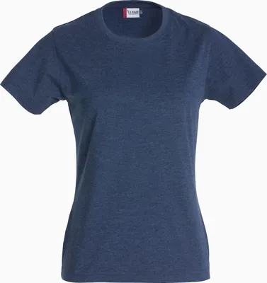 Produktbild von Damen T-Shirt Classic-T Rundstrick mit doppeltem Kragenbündchen Elasthan