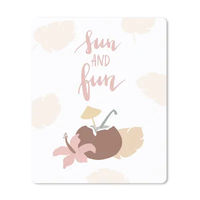 Produktbild von MuchoWow® Mauspad Mousepad Sommer - Zitat - Kokosnuss 30x40 cm - Mousepads - Maus Mat - Pad - Mausunterlage - Mausmatten