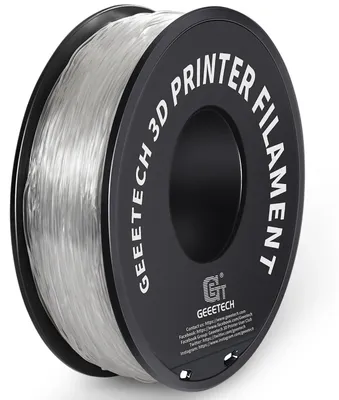 Produktbild von TPU Filament für 3D-Drucker - 1,75 mm - Flexibel - 1 kg Spule - Ungiftig - Vakuumversiegelt - Transparent