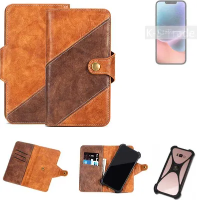 Produktbild von K-S-Trade Handyhülle Schutzhülle Bookstyle Case Wallet-Case kompatibel mit Apple iPhone 14 Plus Cover Klapphülle Kantenschutz Smartphone
