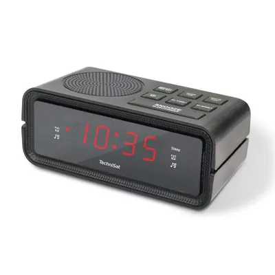 Image de TechniSat DIGICLOCK 2 | Radio-réveil FM compacte avec snooze & double alarme