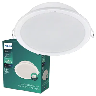 Zdjęcie produktu dla Philips Funkcjonalność Podtynkowa oprawa oświetleniowa Meson 5,5 W 90 mm, LED, 6500 K, 220-240 V, Biały