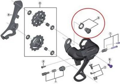 Produktbild von Shimano Tourney Tx800/tx35 Schraube Schwarz Schwarz One Size