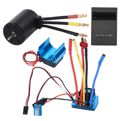 Zdjęcie produktu dla silnik 3650, bezszczotkowy ESC, radiator RC, karta programowa RC, karta programowa radiatora ESC, zestaw silnika RC ESC